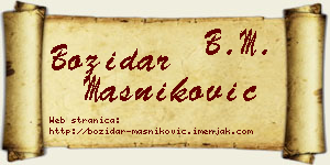 Božidar Masniković vizit kartica